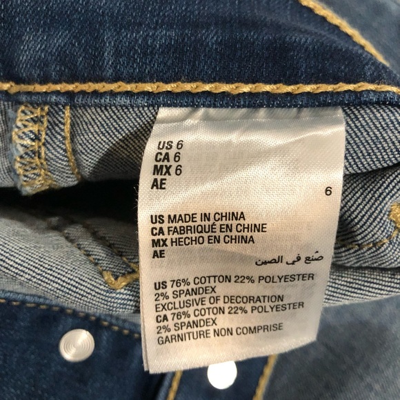 Inc Midi Jean Skirt Button Down With Front Pockets Size 6 - Picture 5 of 6